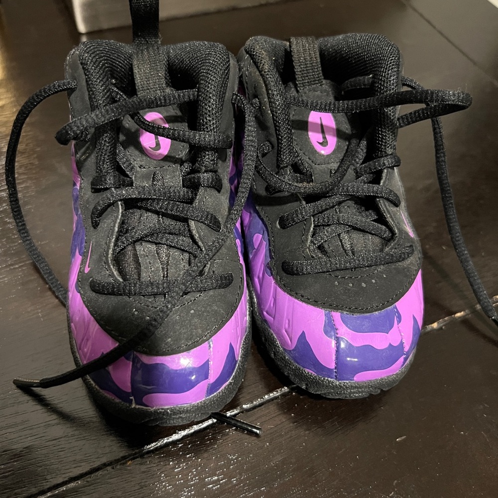 Purple Camouflage Foamposite Kids